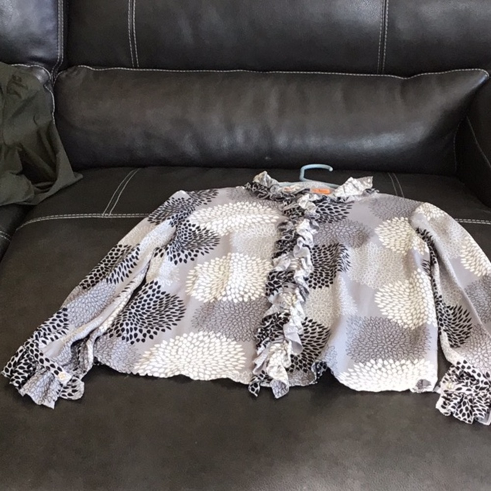 Silk Tory Burch Black, Grey. Crepe Blouse